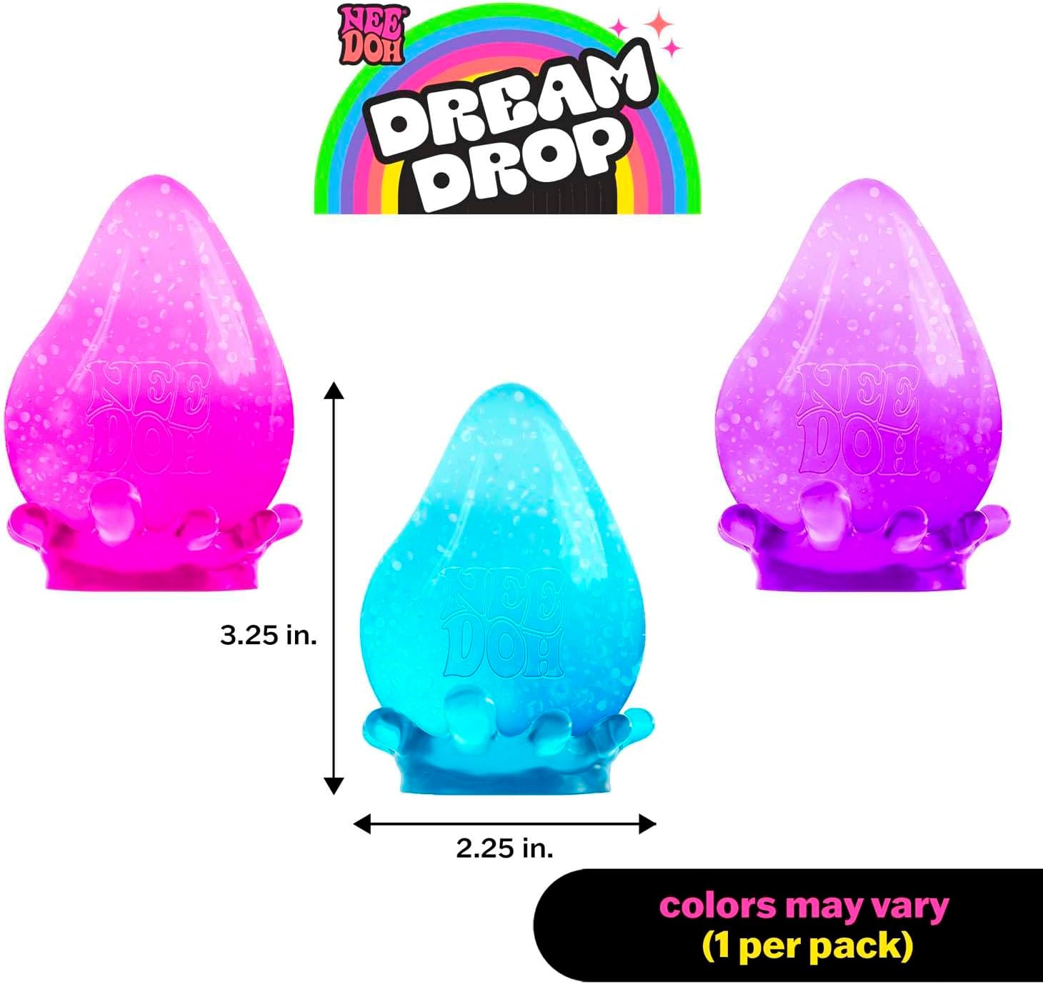 Schylling NeeDoh Dream Drop - Sensory Squeeze Toy with Dreamy Smooth Squeeze - 3" Tall - Color May Vary (Pack of 1) 24Hr Smart